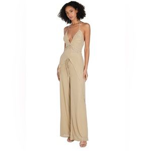 NWT Nicole Williams English Halter Jumpsuit